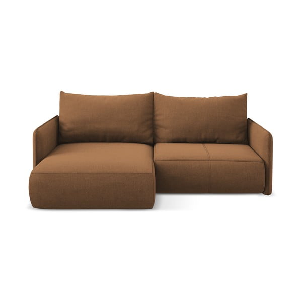 Narančasta sklopiva/s prostorom za odlaganje kutna garnitura (s lijevim kutom) Nanea – Makamii