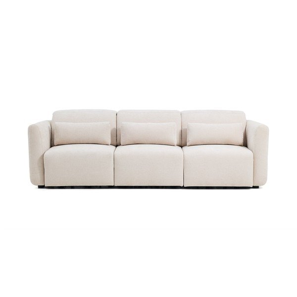 Bež podesiva/sklopiva sofa od šenila s ležaljkom 255 cm Lares – Kave Home