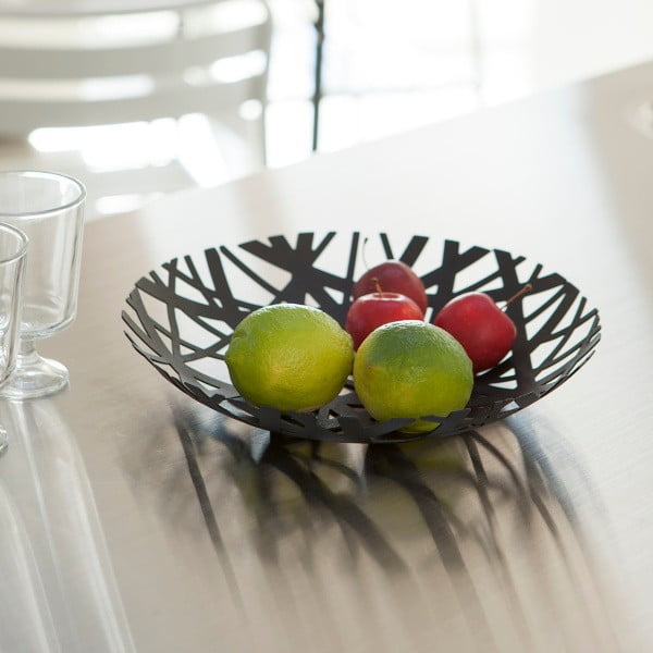 Crna zdjela za voće YAMAZAKI Tower, ø 26 cm-image-2