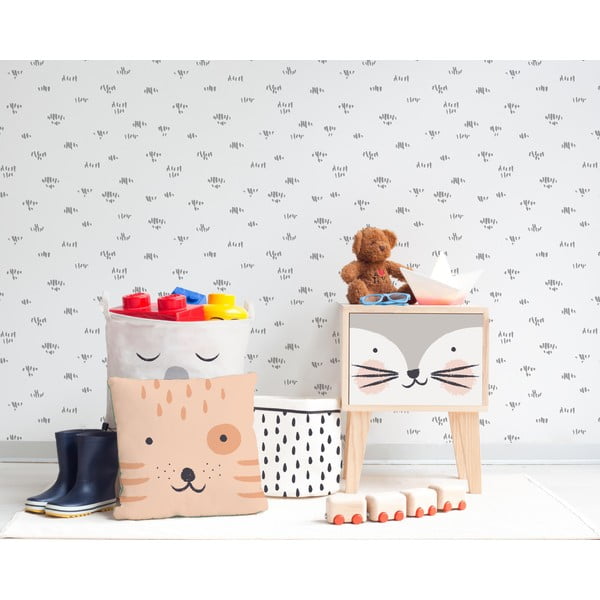 Dječji noćni ormarić od borovine Wild Hug Kitten-image-1