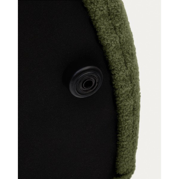 Zeleni tabure od bouclé tkanine Kaeli – Kave Home-image-2