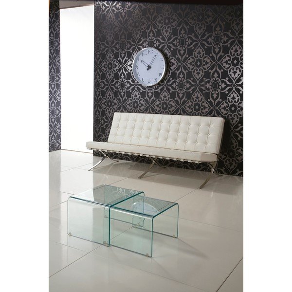 Stakleni stolići za kavu u setu 2 kom 44.5x49 cm Cristal – Tomasucci-image-1