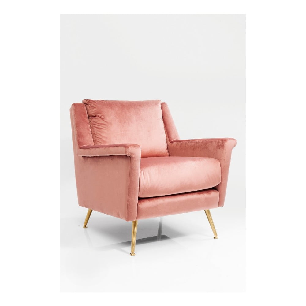 Ružičasta fotelja Kare Design San Diego