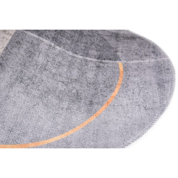 Sivi perivi tepih 60x100 cm Oval – Vitaus-image-2