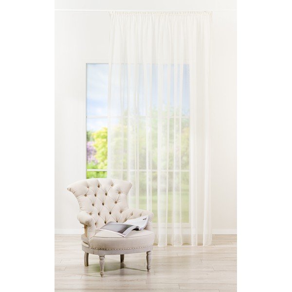 Krem prozirna zavjesa 300x260 cm Plano – Mendola Fabrics-image-1