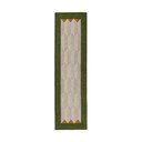 Zelena/u prirodnoj boji ručno rađena vunena staza 60x230 cm Apex Border Wool – Flair Rugs