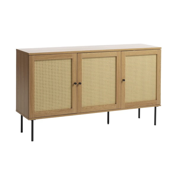 Niska komoda u dekoru hrasta u prirodnoj boji 140x80 cm Pensacola – Unique Furniture-image-4