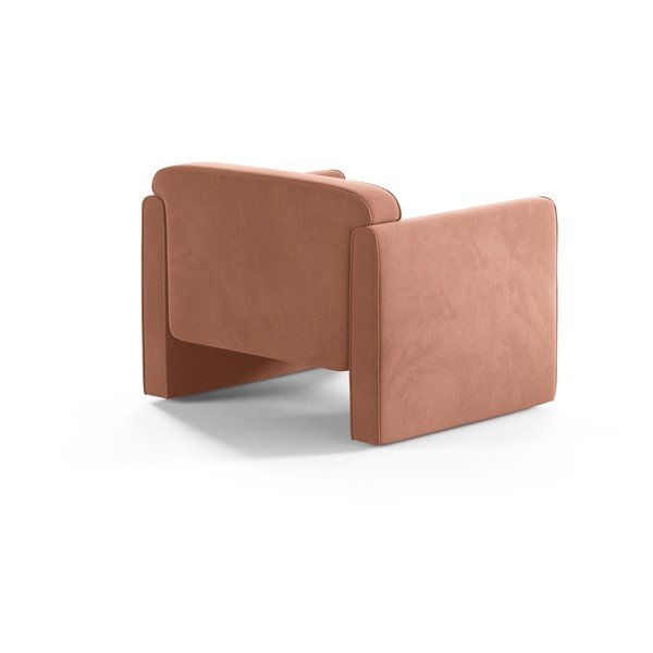 Ružičasta baršunasti fotelja Abby – Micadoni -image-2