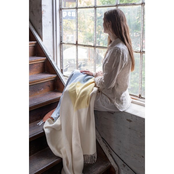 Žuta /plava deka 125x190 cm Brick – Mette Ditmer Denmark-image-3