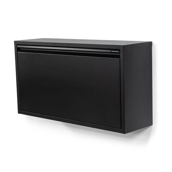 Crni metalni preklopni/viseći ormarić za cipele 75x41x22 cm Billy – Spinder Design