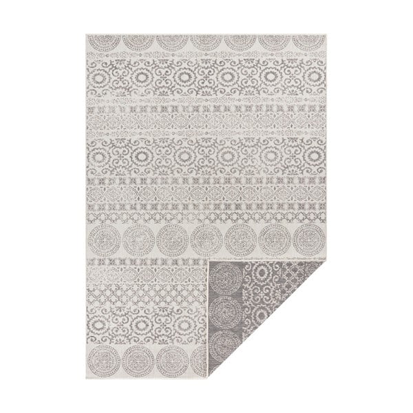 Sivo-bijeli vanjski tepih Ragami krug, 160 x 230