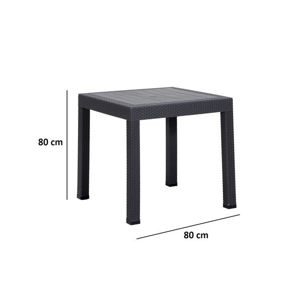 Plastični vrtni stol 80x80 cm Rattan – Floriane Garden-image-2