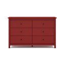 Crvena niska komoda od borovine 130x80 cm Misti - Marckeric