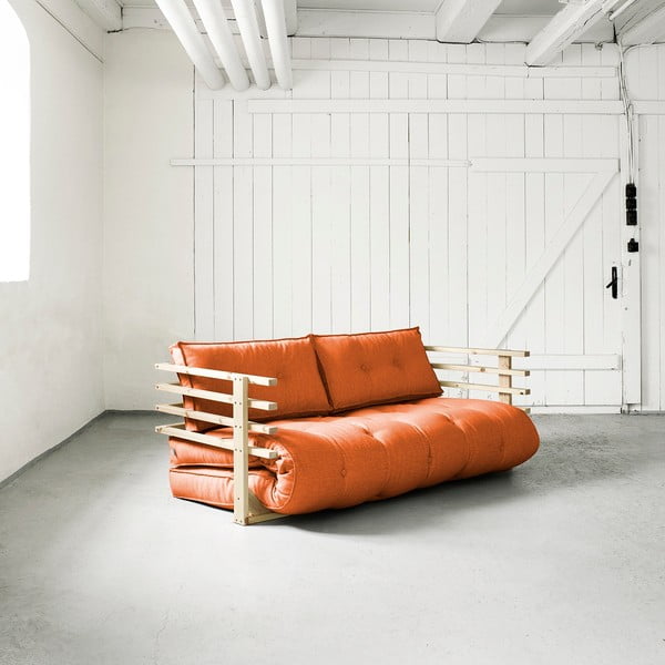 Sofa na razvlačenje Karup Funk Natural / Orange