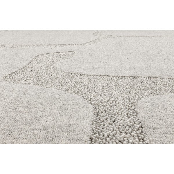 Svijetlo sivi vunen tepih 200x300 cm Morphic Organica – Agnella-image-4
