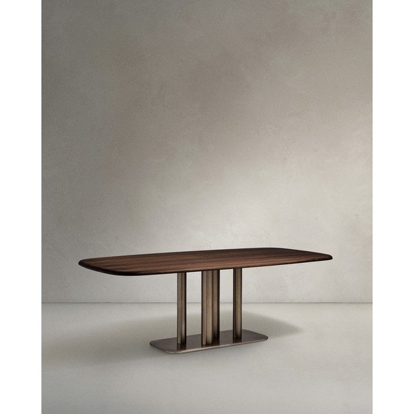 Blagovaonski stol u dekoru oraha 100x180 cm Melvar – Kave Home-image-3