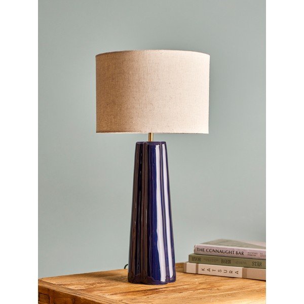 Plava/krem metalna stolna lampa s tekstilnim sjenilom (visina 61 cm) Cornelie – Bloomingville-image-2