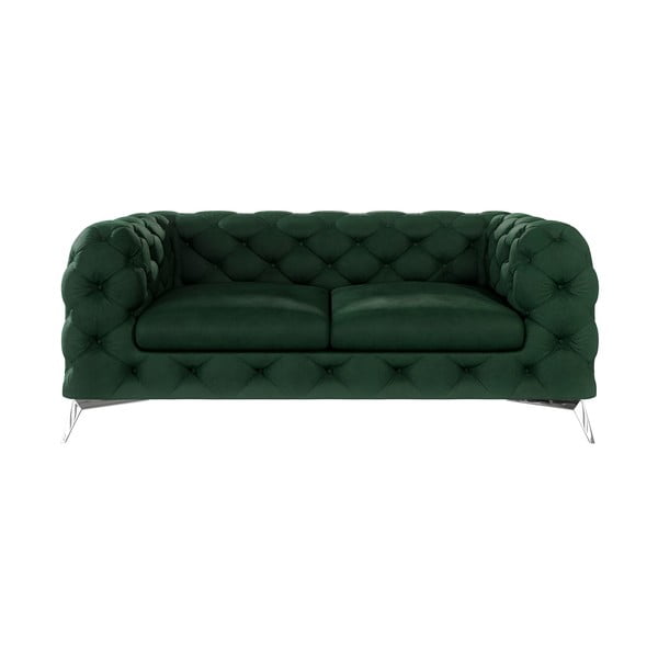 Tamno zelena baršunasti sofa 185 cm Chelsea – Ropez