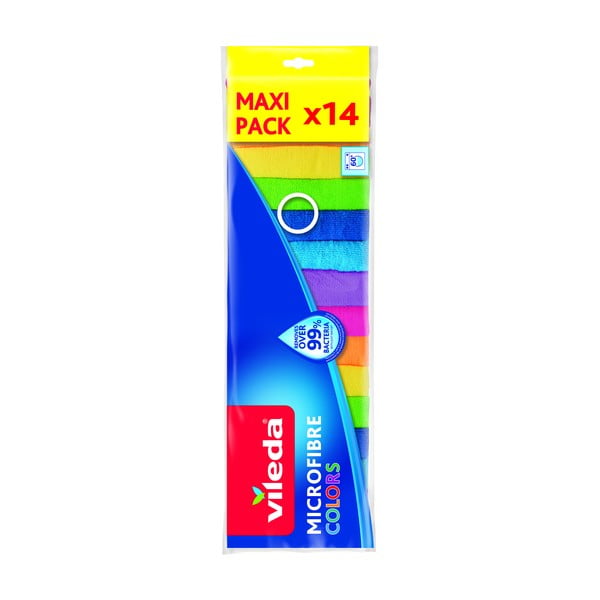 Krpe za čišćenje u setu 14 kom od mikrovlakana Colors – Vileda