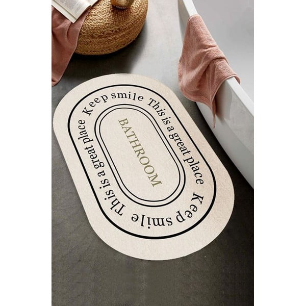 Krem od samta kupaonska prostirka 60x100 cm – Mila Home-image-1