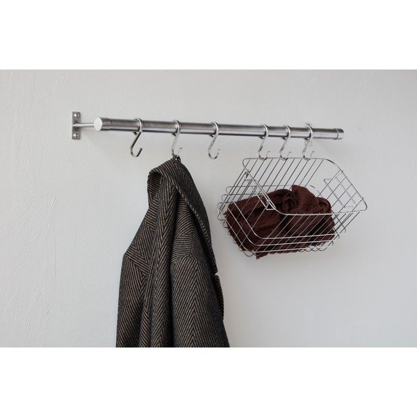 Zidna vješalica od nehrđajućeg čelika u mat srebrnoj boji 70 cm Hang-It – Mette Ditmer Denmark-image-2