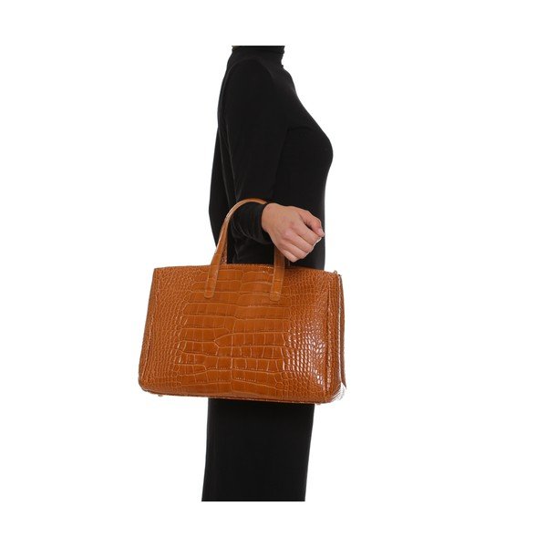 Kožna torbica Anna Luchini 634 Cognac-image-4