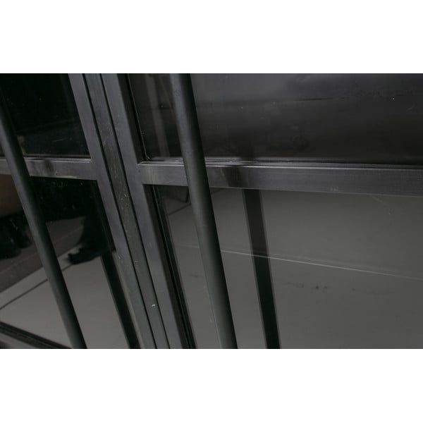 Crna metalna vitrina 99x170x44 cm Exhibit – WOOOD-image-1