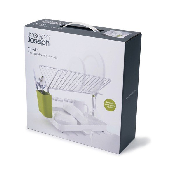 Zeleno-bijeli stalak za okapanje posuđa Joseph Joseph Y-Rack-image-1