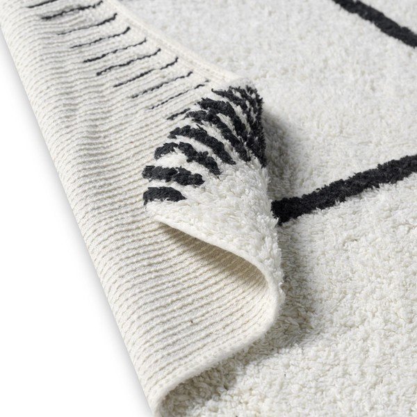Crno-bijeli ručno tkani pamučni tepih HF Living Morocco Safi, 140 x 200 cm-image-1