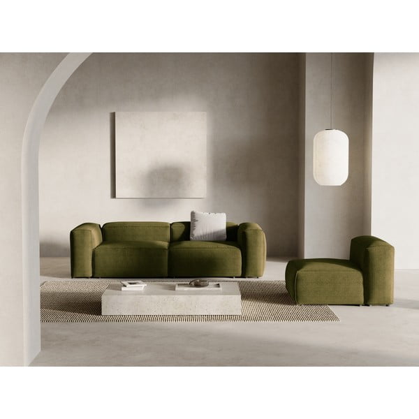 Zelena sofa od samta 264 cm Bergamo – Cosmopolitan Design-image-1
