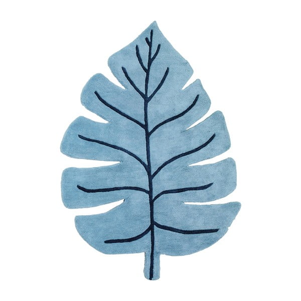 Plavi dječji tepih 105x150 cm Monstera Leaf – Lilipinso