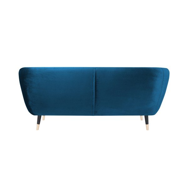 Plava sofa s crnim nogama Mazzini Sofas Benito, 158 cm-image-4
