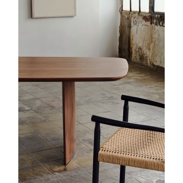 Smeđi blagovaonski stol u dekoru oraha 100x200 cm Litto – Kave Home-image-2