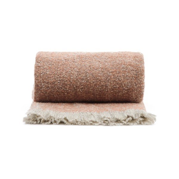 Deka od mješavine vune boja terakote 130x170 cm Rodin – Kave Home