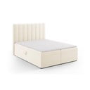 Bež boxspring krevet s prostorom za pohranu 160x200 cm Gina – Milo Casa