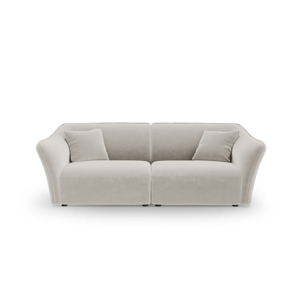 Bež baršunasta sofa 206 cm Tokyo – Cosmopolitan Design