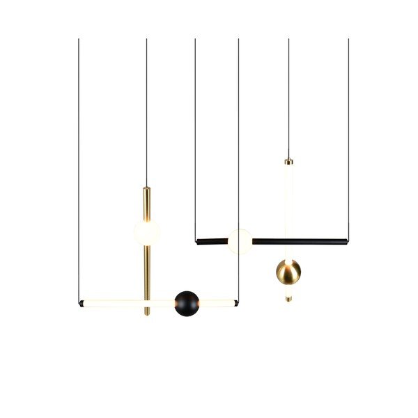 Crna/u zlatnoj boji LED viseća svjetiljka s mogućnosti zatamnjivanja Melita – Trio-image-4