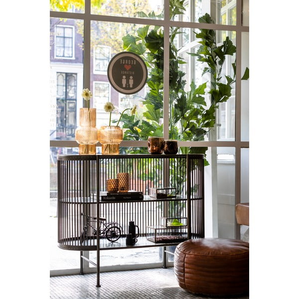 Crna metalna komoda 100x80 cm Yinthe - Light & Living-image-1