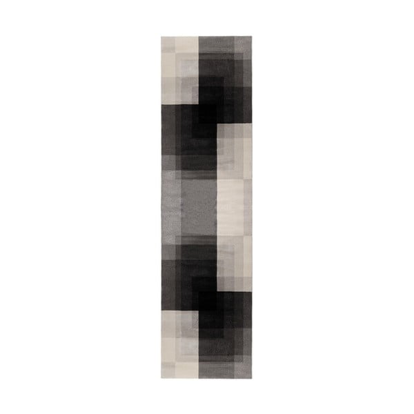 Sivo-crni tepih Flair Rugs Plaza, 60 x 230 cm