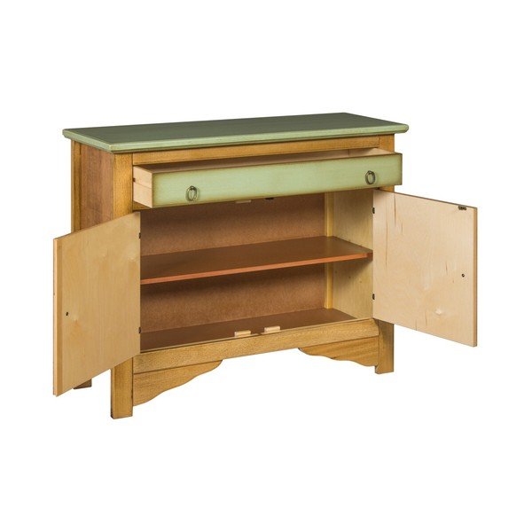 Evergreen House Credenza zeleno-smeđa komoda-image-4