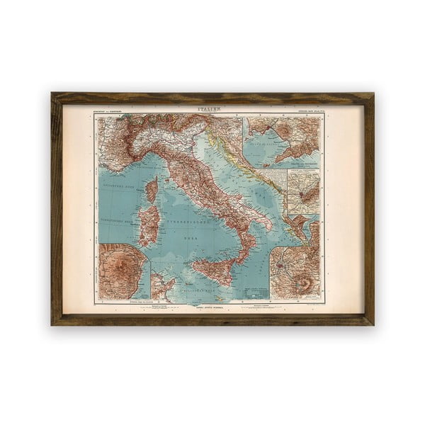 Slika u drvenom okviru Italy, 70 x 50 cm