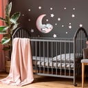 Ružičaste dječje zidne naljepnice Ambiance Magic Cat