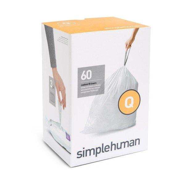 S trakom za zatezanje vreće za smeće 60 kom 65 l Q – simplehuman