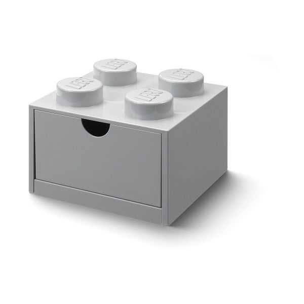 Siva kutija s ladicom LEGO® Brick, 15,8 x 11,3 cm-image-2