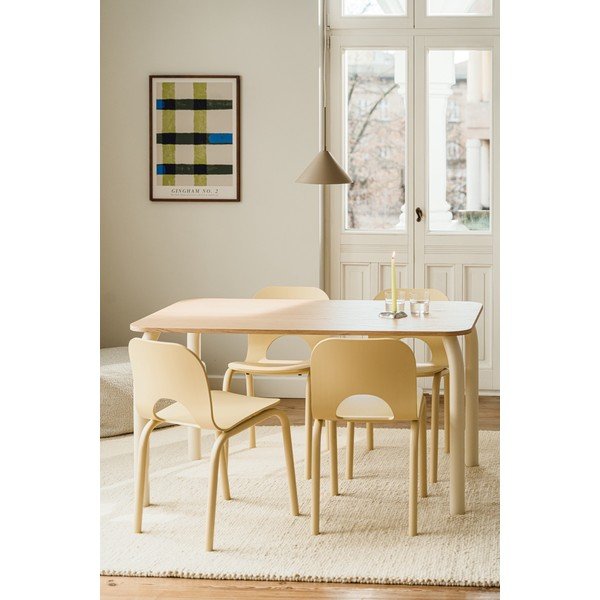 Blagovaonski stol s pločom stola u dekoru hrasta 80x140 cm Meko – noo.ma-image-1