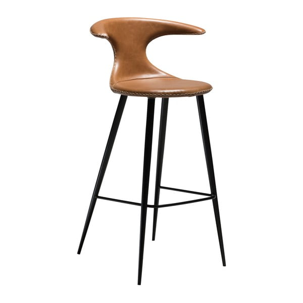 Smeđa barska stolica s kožnim sjedalom DAN-FORM Denmark Flair