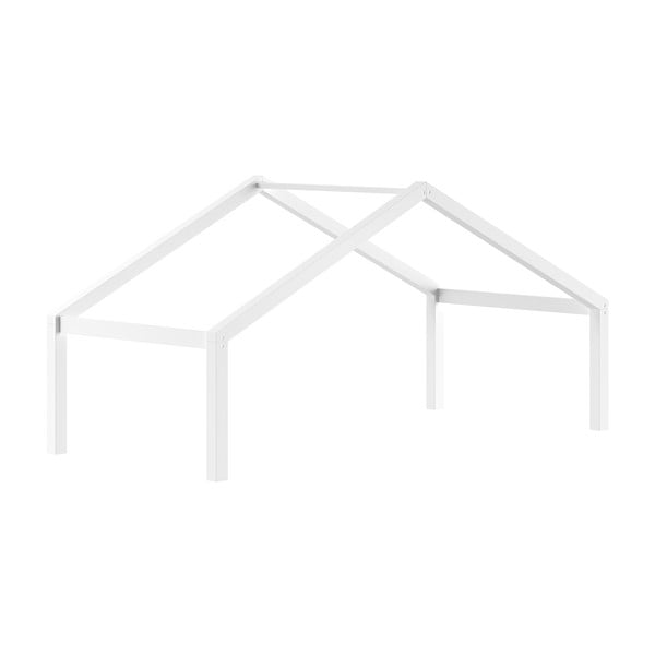Bijeli dječji krevet od masivne bukve u obliku kućice 90x200 cm Forrest – Vipack-image-2