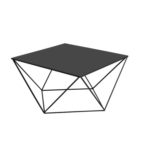 Crni stolić za kavu Custom Form Daryl, dužina 80 cm