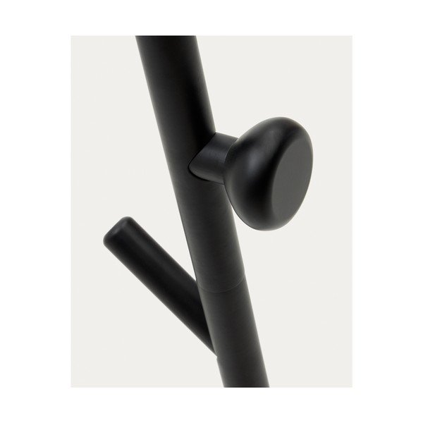 Crna vješalica od masivne bukve 46x170 cm Nadue – Kave Home-image-2