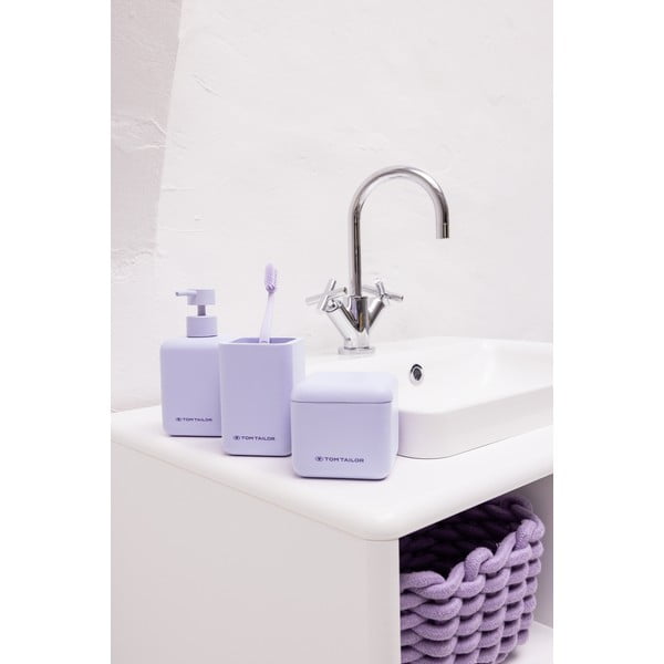 Ljubičasta čaša za četkice za zube od polyresina Tom Tailor T-Rounded – Wenko-image-3